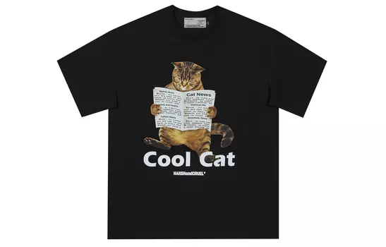 Футболка унисекс HARSH AND CRUEL, White Long+Blue Gray Cropped