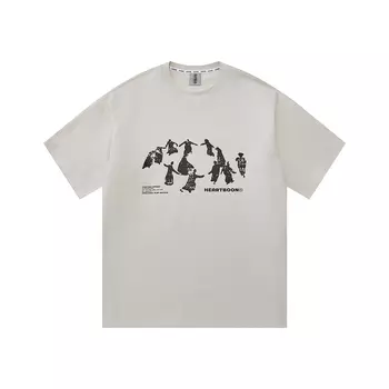 Футболка унисекс heartboon, Белый/Бежевый