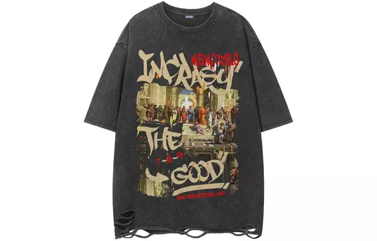 Футболка унисекс Imcrasy, черный/серый