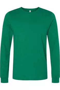 Футболка унисекс из джерси с длинным рукавом BELLA + CANVAS, цвет kelly