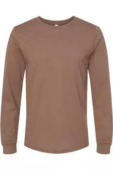 Футболка унисекс из джерси с длинным рукавом BELLA + CANVAS, цвет vintage brown