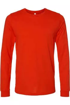 Футболка унисекс из джерси с длинным рукавом BELLA + CANVAS, цвет poppy