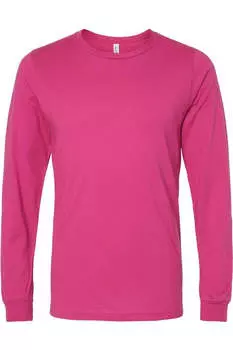 Футболка унисекс из джерси с длинным рукавом BELLA + CANVAS, цвет berry
