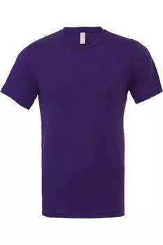 Футболка унисекс из джерси с круглым вырезом и коротким рукавом из парусины BELLA + CANVAS