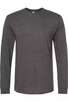 Футболка унисекс из джерси Tultex с длинным рукавом, цвет heather charcoal