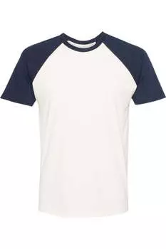 Футболка унисекс из хлопка Next Level с рукавами реглан, цвет midnight navy/ natural