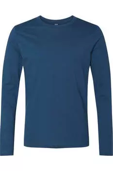 Футболка унисекс из хлопка с длинным рукавом Next Level, цвет cool blue