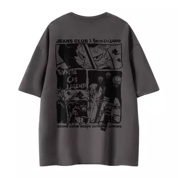 Футболка унисекс из коллаборации с DALISIRIZHI LIANMINGKUAN JEANSWEST CLUB, черный