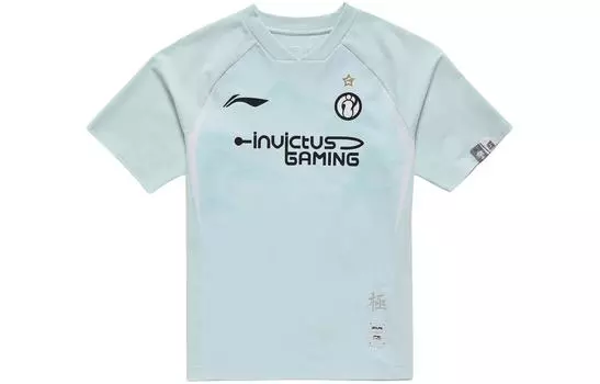 Футболка унисекс из коллекции LiNing Sports Life, мягкая, аквамариновая, Soft Aqua Blue
