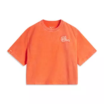 Футболка унисекс из коллекции LiNing Sports Life, ярко-оранжевая