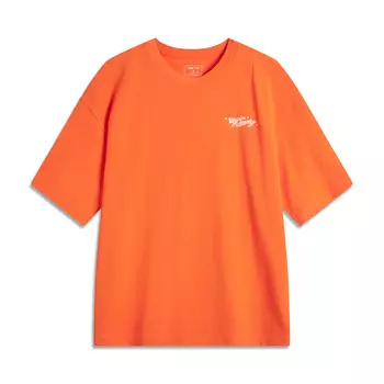 Футболка унисекс из коллекции LiNing Sports Life, ярко-оранжевая