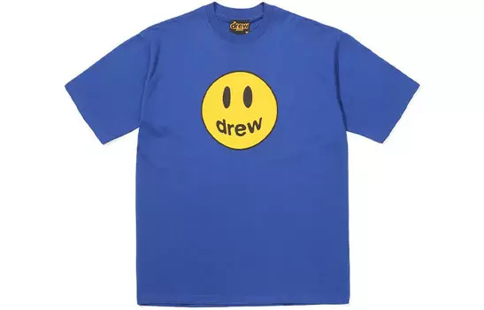 Футболка унисекс из коллекции Smiley Ink Blue Drew House, синий