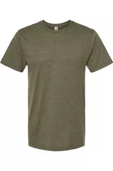 Футболка унисекс из смеси хлопка премиум-класса Tultex, цвет olive heather