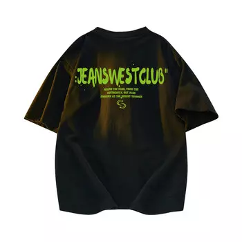 Футболка унисекс Jeanswest Club, черный/красный