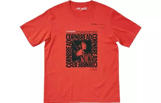 Футболка унисекс кораллово-красная Uniqlo, кораллово-красный
