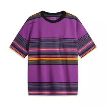 Футболка унисекс Космические фиолетовые полосы Lining, цвет Space Purple Stripes