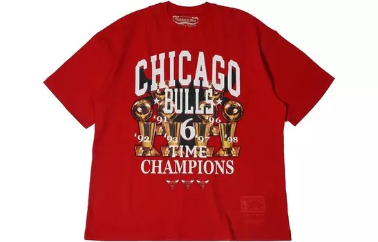 Футболка унисекс красная Mitchell & Ness, красный