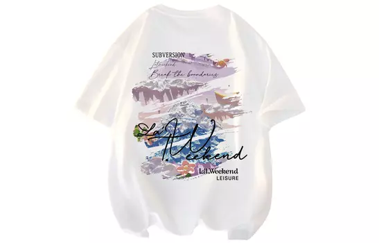 Футболка унисекс LA'T.WEEKEND, бежево-желтый