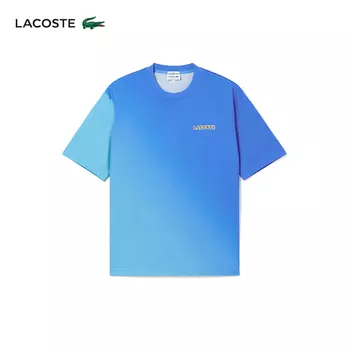Футболка унисекс Lacoste с короткими рукавами, синий