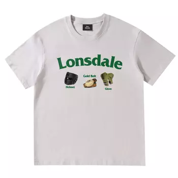 Футболка унисекс LONSDALE/Dragon Lion Dell, Бежевый Абрикосовый Желтый