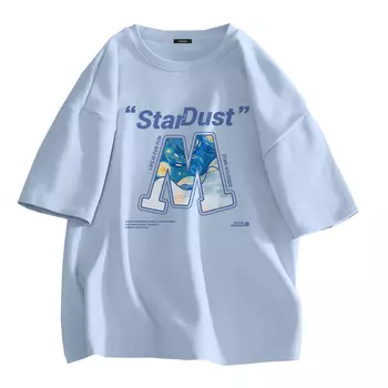 Футболка унисекс MINISO, Glacier Blue (Blue Starry Sky)