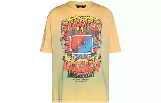 Футболка унисекс многоцветная Acne Studios, цвет Multicolor