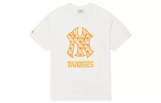 Футболка унисекс молочно-белая Mlb, слоновая кость