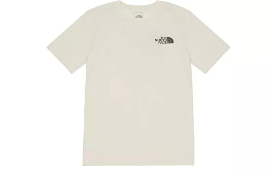 Футболка унисекс молочно-белая The North Face, слоновая кость