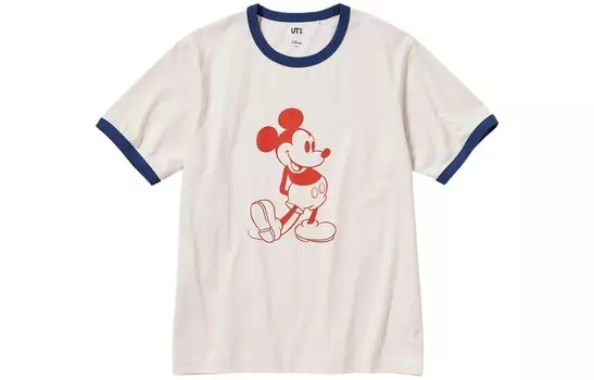 Футболка унисекс молочно-белая Uniqlo, слоновая кость