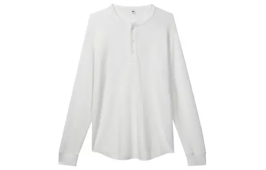 Футболка унисекс молочно-белая Uniqlo, слоновая кость