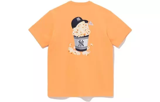 Футболка унисекс молочно-оранжевая New Era, оранжевый