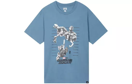 Футболка унисекс небесно-голубая Uniqlo, голубой