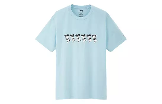 Футболка унисекс небесно-голубая Uniqlo, голубой