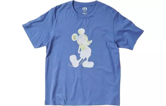 Футболка унисекс небесно-голубая Uniqlo, голубой