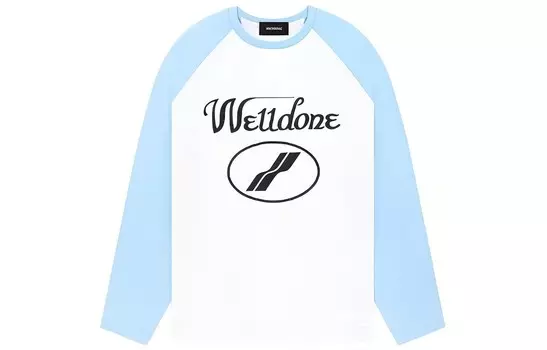 Футболка унисекс небесно-голубая We11Done, голубой