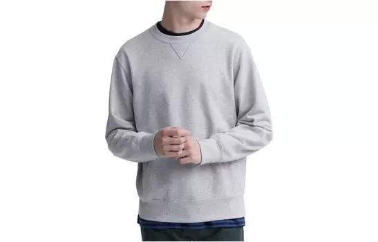 Футболка унисекс небесно-серая Uniqlo, серый