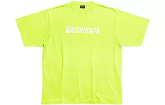 Футболка унисекс неоново-желтая Balenciaga, желтый