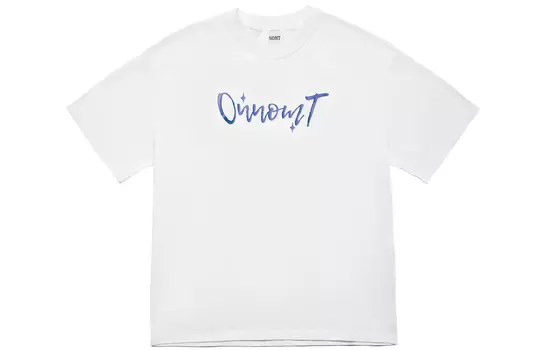Футболка унисекс Nomt, Белый с синими буквами