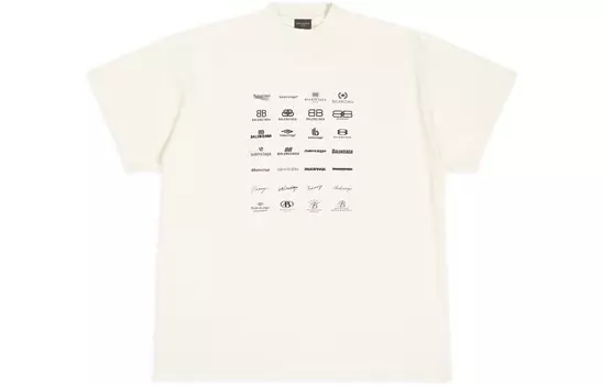 Футболка унисекс Off White Balenciaga, кремовый