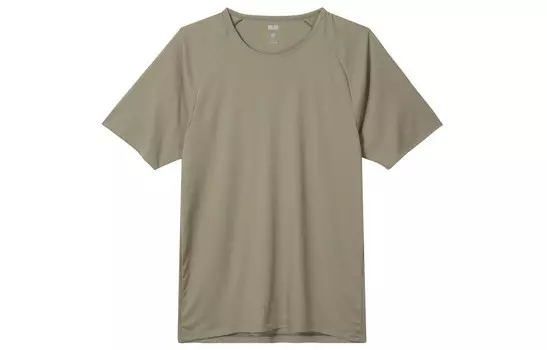 Футболка унисекс оливковая Uniqlo, оливковый