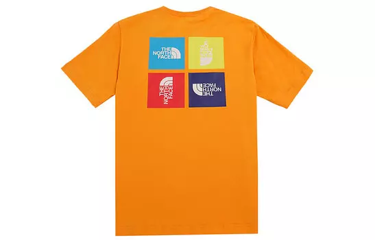 Футболка унисекс оранжевая The North Face, оранжевый