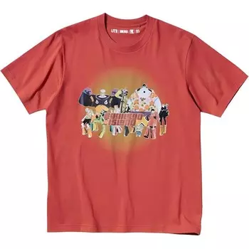 Футболка унисекс оранжевая Uniqlo, оранжевый