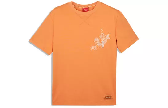 Футболка унисекс оранжево-красная Lining, оранжевый/красный