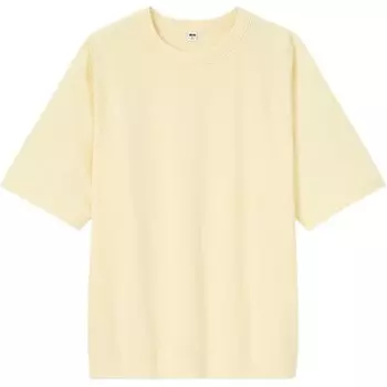 Футболка унисекс пастельно-желтая Uniqlo, светло-желтый