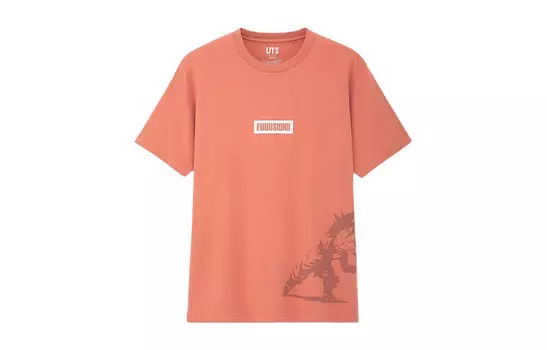 Футболка унисекс персиково-розовая Uniqlo, розовый