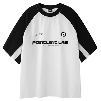 Футболка унисекс Pointlimit, Черный рукав, серое тело