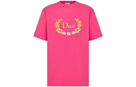 Футболка унисекс розовая Dior, розовый
