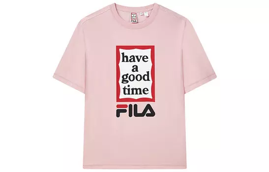 Футболка унисекс розовая Fila, розовый