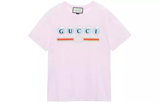 Футболка унисекс розовая Gucci, розовый