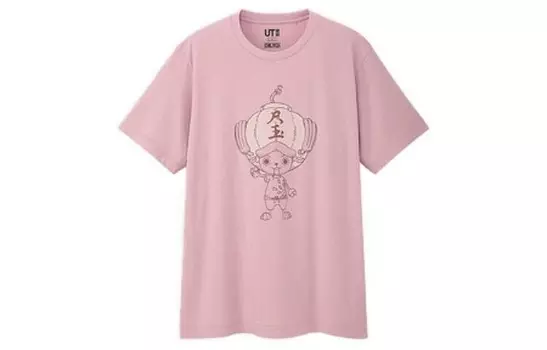 Футболка унисекс розовая Uniqlo, розовый